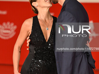 Maria Elena Boschi and Giulio Berruti attend the ''Berlinguer - The Great Ambition'' (Berlinguer - La grande ambizione) red carpet during th...