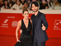 Maria Elena Boschi and Giulio Berruti attend the ''Berlinguer - The Great Ambition'' (Berlinguer - La grande ambizione) red carpet during th...