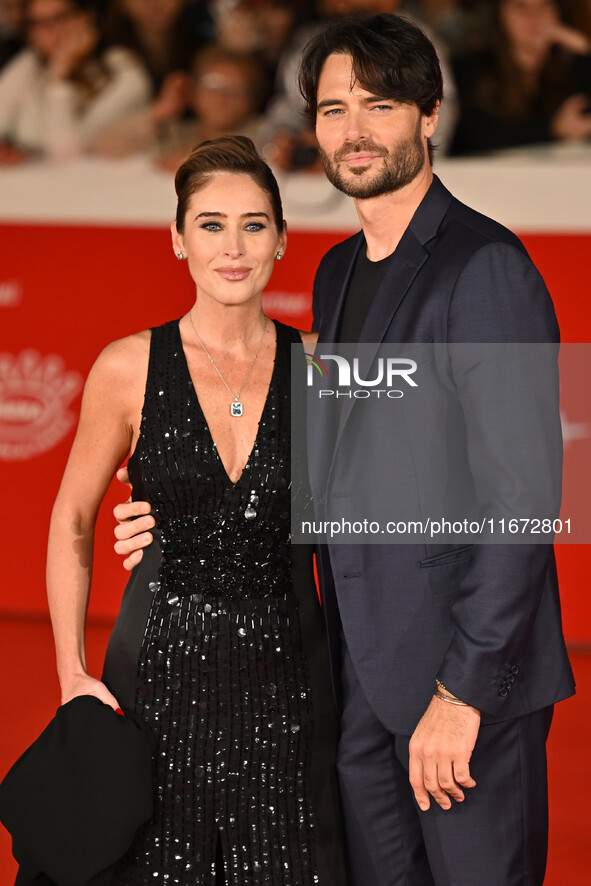 Maria Elena Boschi and Giulio Berruti attend the ''Berlinguer - The Great Ambition'' (Berlinguer - La grande ambizione) red carpet during th...