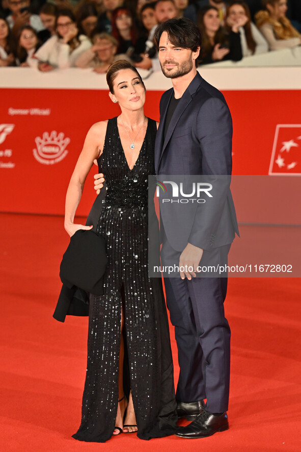 Maria Elena Boschi and Giulio Berruti attend the ''Berlinguer - The Great Ambition'' (Berlinguer - La grande ambizione) red carpet during th...