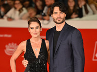 Maria Elena Boschi and Giulio Berruti attend the ''Berlinguer - The Great Ambition'' (Berlinguer - La grande ambizione) red carpet during th...