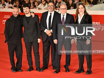 Giuliano Sangiorgi, Tommaso Sacchi, President of Fondazione Cinema per Roma Salvatore Nastasi, Roberto Gualtieri, and Manuel Agnelli attend...