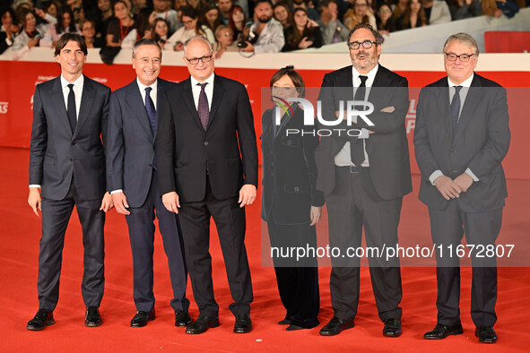 Alessandro Onorato, Raffaele Ranucci, Roberto Gualtieri, Paola Malanga, Salvatore Nastasi, and Miguel Gotor attend the ''Berlinguer - The Gr...