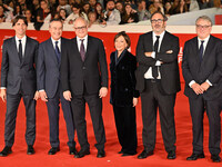 Alessandro Onorato, Raffaele Ranucci, Roberto Gualtieri, Paola Malanga, Salvatore Nastasi, and Miguel Gotor attend the ''Berlinguer - The Gr...