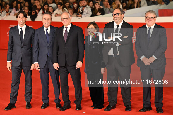 Alessandro Onorato, Raffaele Ranucci, Roberto Gualtieri, Paola Malanga, Salvatore Nastasi, and Miguel Gotor attend the ''Berlinguer - The Gr...