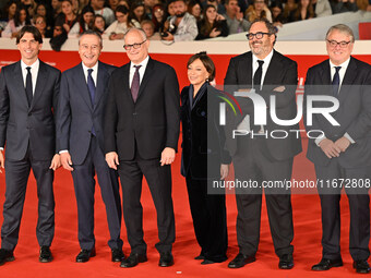 Alessandro Onorato, Raffaele Ranucci, Roberto Gualtieri, Paola Malanga, Salvatore Nastasi, and Miguel Gotor attend the ''Berlinguer - The Gr...