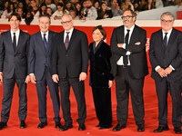 Alessandro Onorato, Raffaele Ranucci, Roberto Gualtieri, Paola Malanga, Salvatore Nastasi, and Miguel Gotor attend the ''Berlinguer - The Gr...