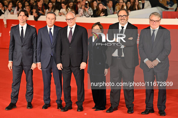 Alessandro Onorato, Raffaele Ranucci, Roberto Gualtieri, Paola Malanga, Salvatore Nastasi, and Miguel Gotor attend the ''Berlinguer - The Gr...