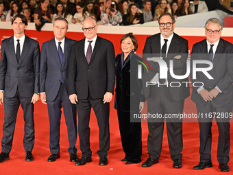 Alessandro Onorato, Raffaele Ranucci, Roberto Gualtieri, Paola Malanga, Salvatore Nastasi, and Miguel Gotor attend the ''Berlinguer - The Gr...