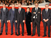 Alessandro Onorato, Raffaele Ranucci, Roberto Gualtieri, Paola Malanga, Salvatore Nastasi, and Miguel Gotor attend the ''Berlinguer - The Gr...