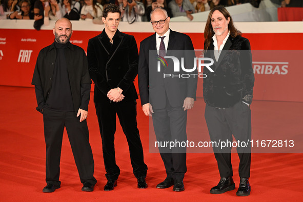 Giuliano Sangiorgi, Achille Lauro, Roberto Gualtieri, and Manuel Agnelli attend the ''Berlinguer - The Great Ambition'' (Berlinguer - La gra...