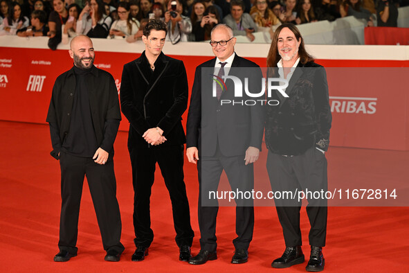 Giuliano Sangiorgi, Achille Lauro, Roberto Gualtieri, and Manuel Agnelli attend the ''Berlinguer - The Great Ambition'' (Berlinguer - La gra...