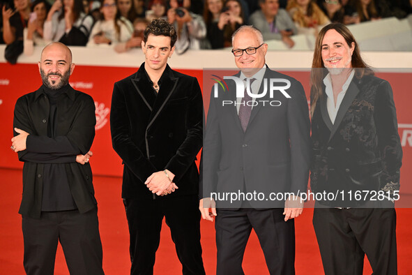 Giuliano Sangiorgi, Achille Lauro, Roberto Gualtieri, and Manuel Agnelli attend the ''Berlinguer - The Great Ambition'' (Berlinguer - La gra...