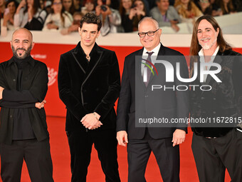 Giuliano Sangiorgi, Achille Lauro, Roberto Gualtieri, and Manuel Agnelli attend the ''Berlinguer - The Great Ambition'' (Berlinguer - La gra...