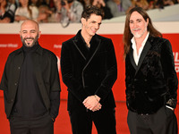 Giuliano Sangiorgi, Achille Lauro, and Manuel Agnelli attend the ''Berlinguer - The Great Ambition'' (Berlinguer - La grande ambizione) red...