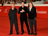 Giuliano Sangiorgi, Achille Lauro, and Manuel Agnelli attend the ''Berlinguer - The Great Ambition'' (Berlinguer - La grande ambizione) red...