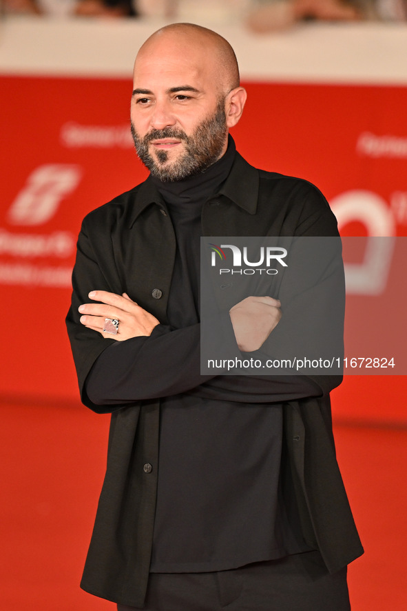 Giuliano Sangiorgi attends the ''Berlinguer - The Great Ambition'' (Berlinguer - La grande ambizione) red carpet during the 18th Rome Film F...