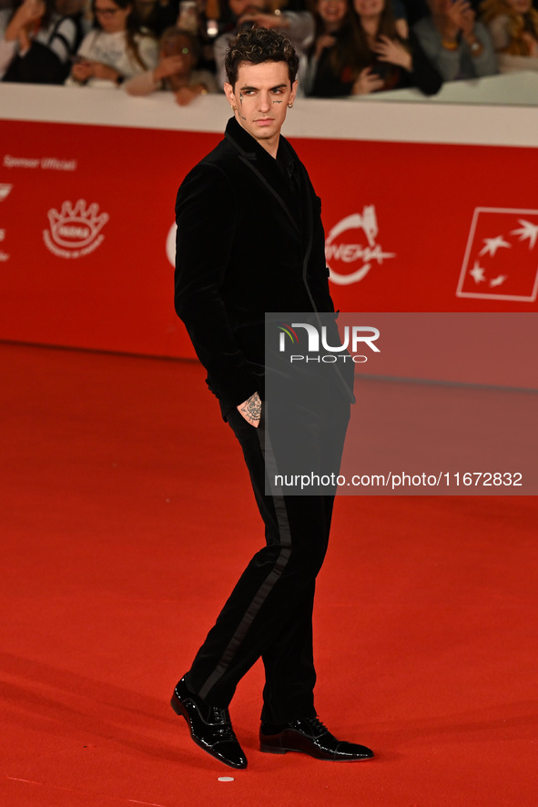 Achille Lauro attends the ''Berlinguer - The Great Ambition'' (Berlinguer - La grande ambizione) red carpet during the 18th Rome Film Festiv...