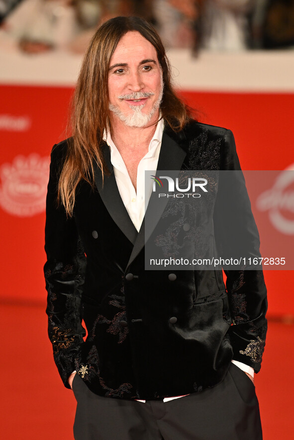 Manuel Agnelli attends the ''Berlinguer - The Great Ambition'' (Berlinguer - La grande ambizione) red carpet during the 18th Rome Film Festi...