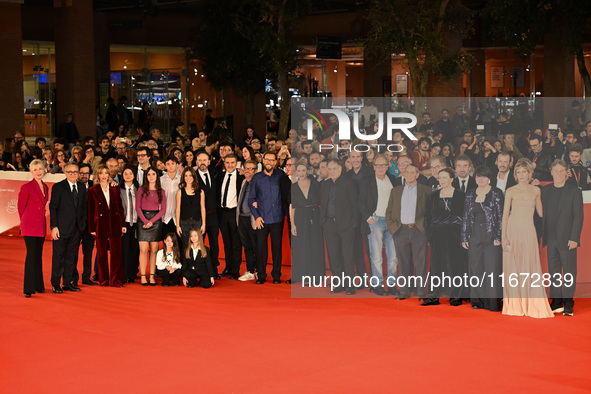 The cast and crew of the movie attend the ''Berlinguer - The Great Ambition'' (Berlinguer - La grande ambizione) red carpet during the 18th...