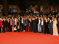 The cast and crew of the movie attend the ''Berlinguer - The Great Ambition'' (Berlinguer - La grande ambizione) red carpet during the 18th...