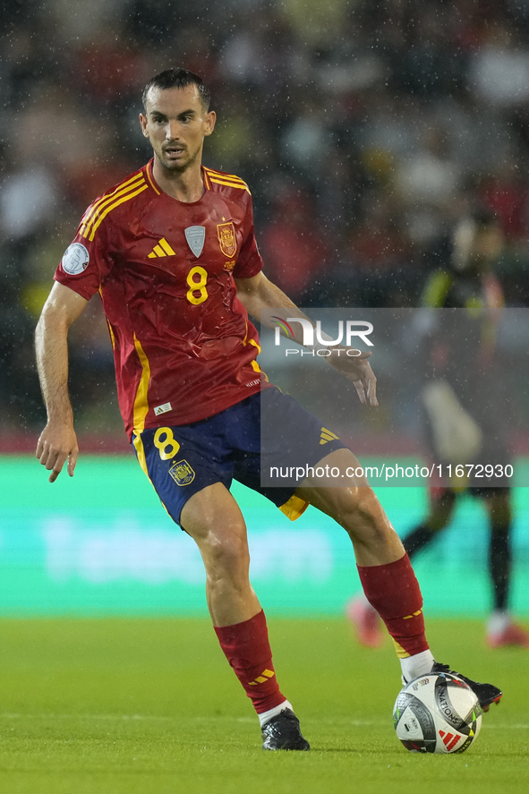 Fabian Ruiz of Spain and central midfield of Spain and Paris Saint-Germain during the UEFA Nations League 2024/25 League A Group A4 match be...