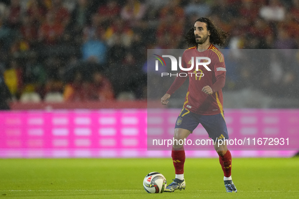 Marc Cucurella left-Back of Spain and Chelsea FC during the UEFA Nations League 2024/25 League A Group A4 match between Spain and Serbia at...