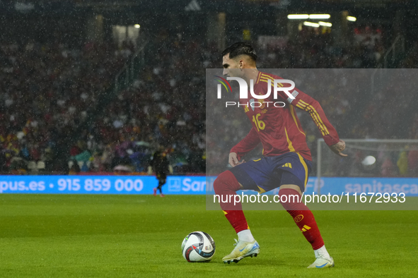 Alex Baena left winger of Spain and Villarreal CF during the UEFA Nations League 2024/25 League A Group A4 match between Spain and Serbia at...