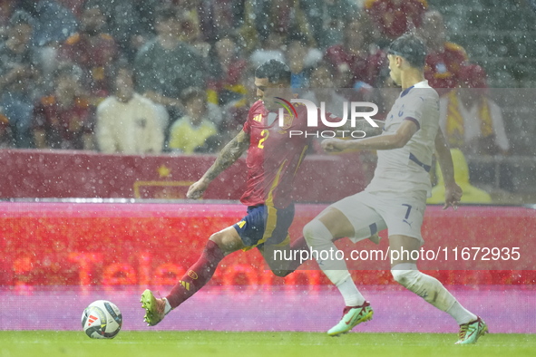 Pedro Porro right-back of Spain and Tottenham Hotspur during the UEFA Nations League 2024/25 League A Group A4 match between Spain and Serbi...