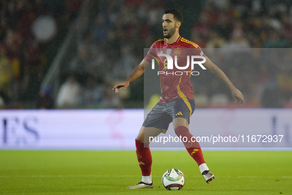 Mikel Merino central midfield of Spain and Arsenal FC during the UEFA Nations League 2024/25 League A Group A4 match between Spain and Serbi...