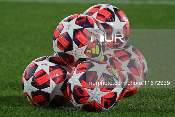 The official ball of the UEFA Women's Champions League is present during the match between FC Barcelona Women and Hammarby IF Women, corresp...