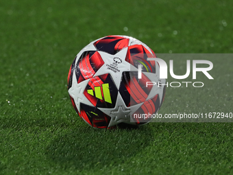 The official ball of the UEFA Women's Champions League is present during the match between FC Barcelona Women and Hammarby IF Women, corresp...