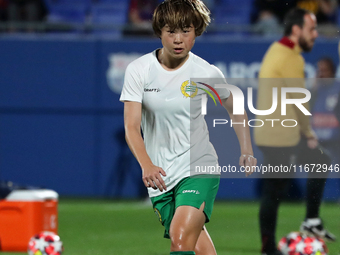 Suzu Amano plays during the match between FC Barcelona Women and Hammarby IF Women, corresponding to week 2 of group D of the UEFA Women's C...