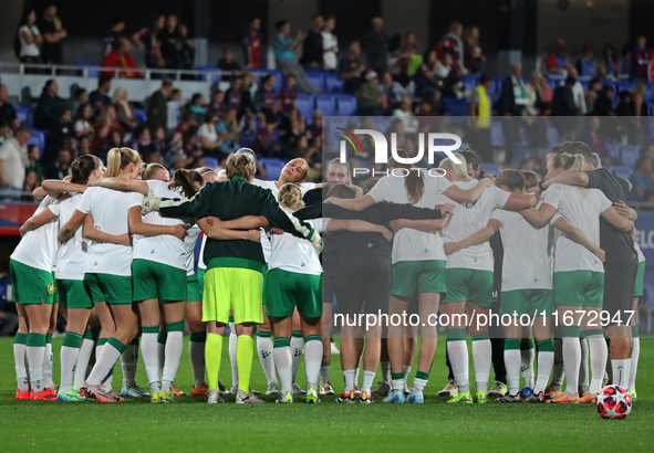 Hammarby IF team during the match between FC Barcelona Women and Hammarby IF Women, corresponding to week 2 of group D of the UEFA Women's C...