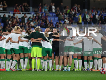 Hammarby IF team during the match between FC Barcelona Women and Hammarby IF Women, corresponding to week 2 of group D of the UEFA Women's C...