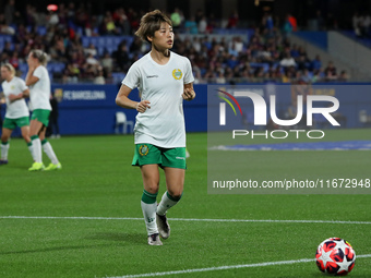 Asato Miyagawa plays during the match between FC Barcelona Women and Hammarby IF Women, corresponding to week 2 of group D of the UEFA Women...