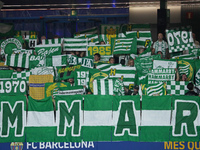 Hammarby IF supporters attend the match between FC Barcelona Women and Hammarby IF Women, corresponding to week 2 of group D of the UEFA Wom...