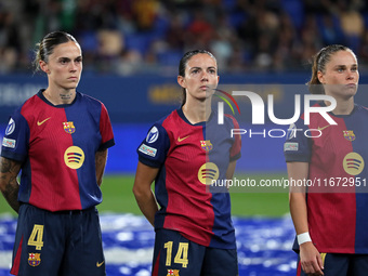 Maria Leon, Aitana Bonmati, and Ewa Pajor play during the match between FC Barcelona Women and Hammarby IF Women, corresponding to week 2 of...