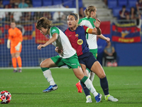 Alexia Putellas and Asato Miyagawa play during the match between FC Barcelona Women and Hammarby IF Women, corresponding to week 2 of group...