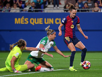 Caroline Graham Hansen scores during the match between FC Barcelona Women and Hammarby IF Women, corresponding to week 2 of group D of the U...