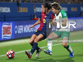 Aitana Bonmati and Asato Miyagawa play during the match between FC Barcelona Women and Hammarby IF Women, corresponding to week 2 of group D...