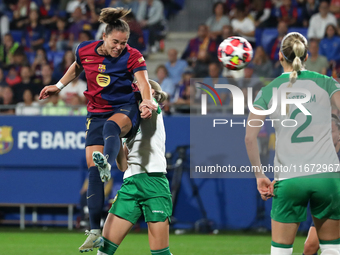 Ewa Pajor plays during the match between FC Barcelona Women and Hammarby IF Women, corresponding to week 2 of group D of the UEFA Women's Ch...