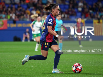 Ewa Pajor plays during the match between FC Barcelona Women and Hammarby IF Women, corresponding to week 2 of group D of the UEFA Women's Ch...