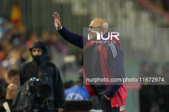 Luis de la Fuente head coach of Spain during the UEFA Nations League 2024/25 League A Group A4 match between Spain and Serbia at Estadio Nue...