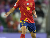 Pau Cubarsi centre-back of Spain and FC Barcelona during the UEFA Nations League 2024/25 League A Group A4 match between Spain and Serbia at...