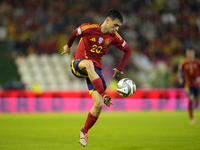 Pedri central midfield of Spain and FC Barcelona controls the ball during the UEFA Nations League 2024/25 League A Group A4 match between Sp...