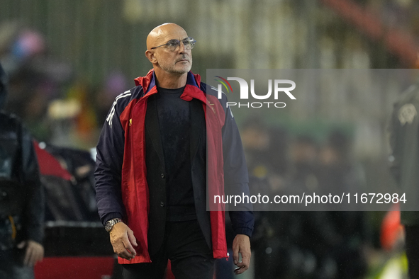 Luis de la Fuente head coach of Spain during the UEFA Nations League 2024/25 League A Group A4 match between Spain and Serbia at Estadio Nue...