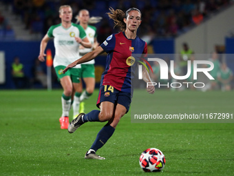 Aitana Bonmati plays during the match between FC Barcelona Women and Hammarby IF Women, corresponding to week 2 of group D of the UEFA Women...