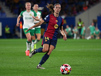 Aitana Bonmati plays during the match between FC Barcelona Women and Hammarby IF Women, corresponding to week 2 of group D of the UEFA Women...