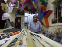 Inside the workshop of David Galicia, an artisan who makes, repairs, and sells animas stars in Mexico City, Mexico, on October 16, 2024. The...